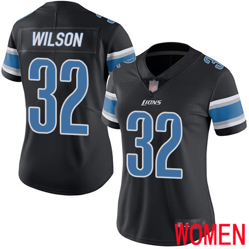 Detroit Lions Limited Black Women Tavon Wilson Jersey NFL Football 32 Rush Vapor Untouchable